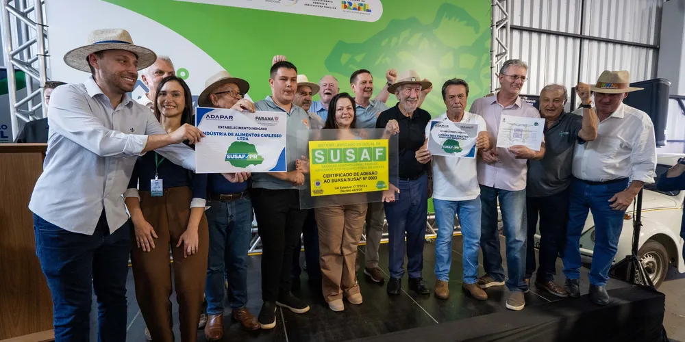 Receberam o selo a agroindústria Embutidos e Defumados Espigão Azul, de Cascavel, e a Indústria de Alimentos Carlesso, de Matelândia