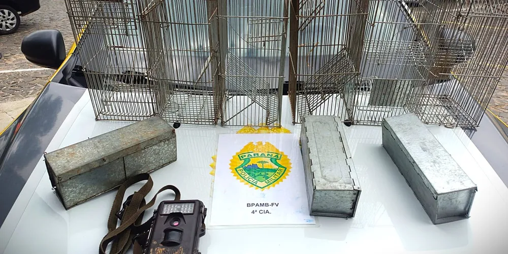 Nove armadilhas foram apreendidas pelas autoridades