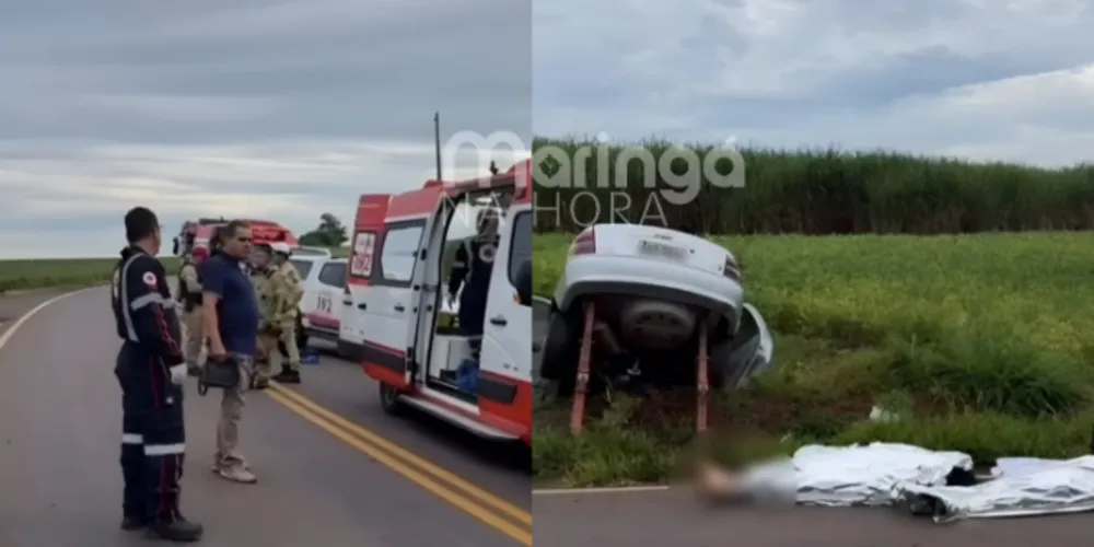 Veículo saiu da pista e colidiu contra um barranco