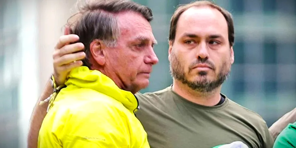 Jair Bolsonaro e seu filho, Carlos