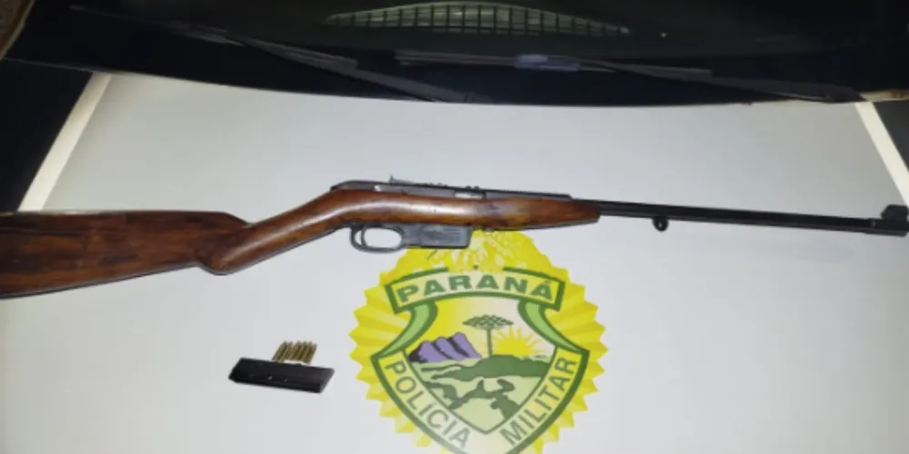 A arma de fogo foi apreendida