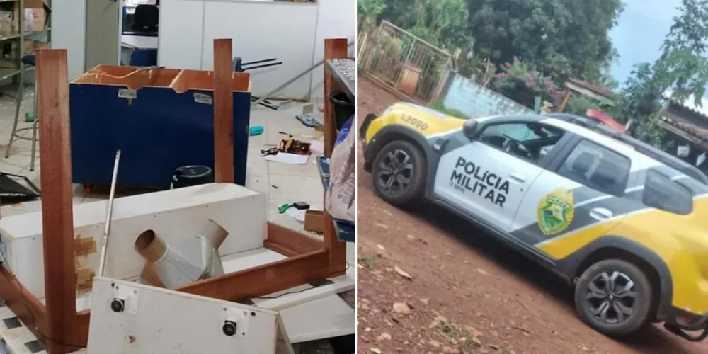 Tomado pela fúria, o suspeito utilizou um extintor de incêndio para quebrar portas, janelas e invadir o escritório