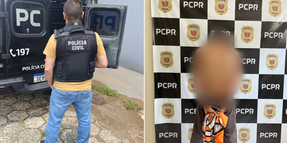 Homem foi detido sem resistência e encaminhado à Cadeia Pública de Jaguariaíva