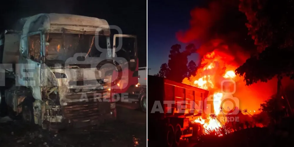 A carga transportada não foi atingida e não houve registro de feridos.