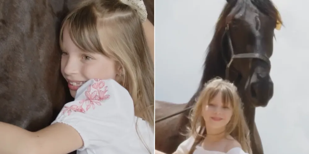 Durante a visita, a família também conheceu as instalações e os animais criados no local