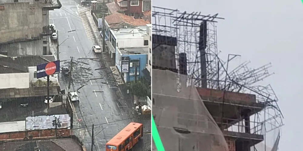 Equipes da Defesa Civil seguem com os trabalhos de remoção de destroços