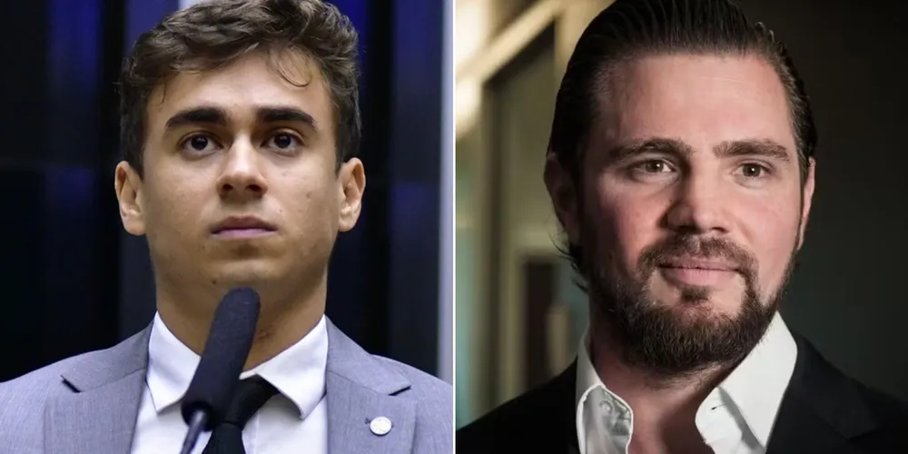 Nikolas Ferreira e Daniel Vorcaro, investigado no esquema do Banco Master