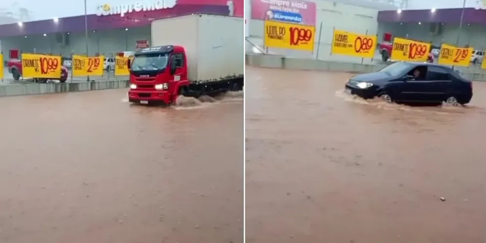 Imagens mostram como ficou a avenida São João após a chuva