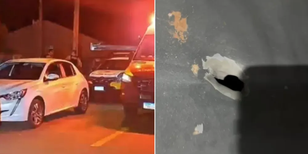 Após a colisão, o condutor da moto efetuou disparos contra o automóvel