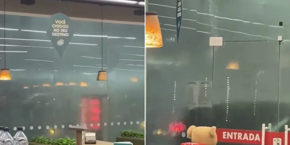 O vendaval fez parte de um sistema de instabilidade que atuou sobre a região entre a Serra do Mar e as praias do Paraná