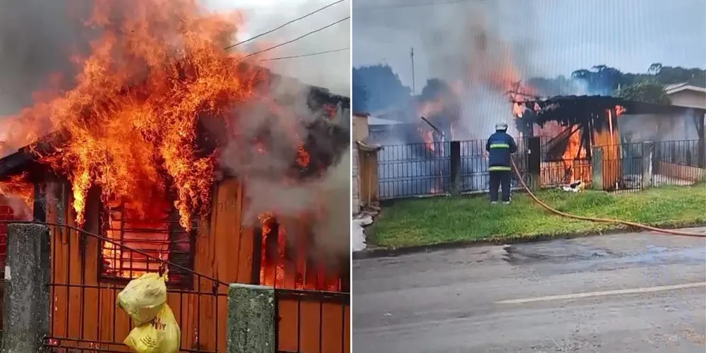 Incêndio mobilizou equipes do Corpo de Bombeiros