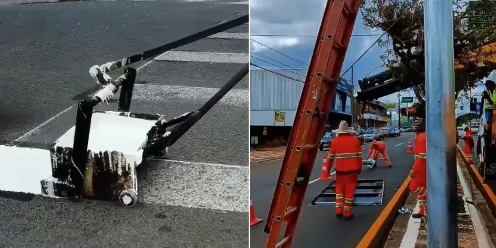 Foram contabilizados 170 mil metros quadrados de sinalização horizontal