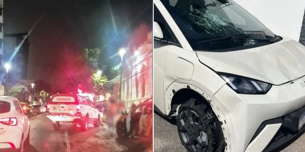 Rapaz utilizou o carro como arma