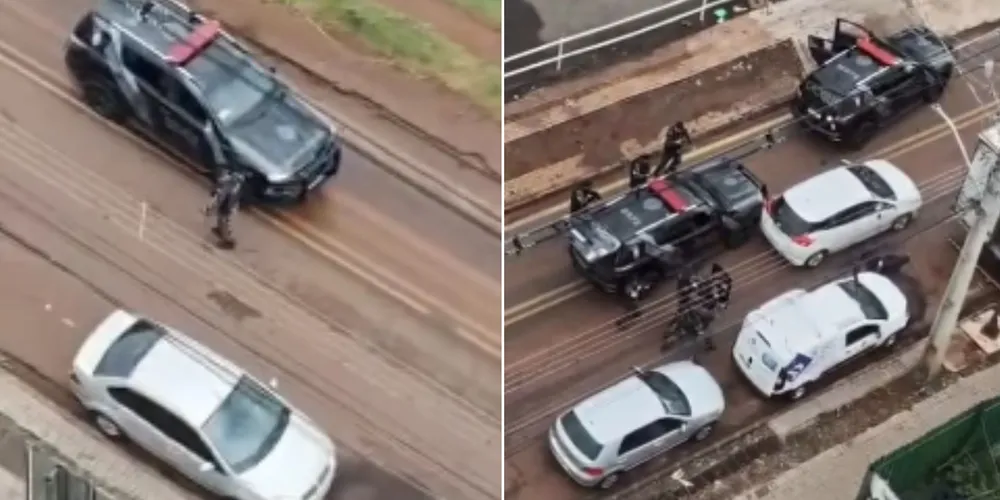 Após o confronto, a Polícia Militar isolou a área para preservar a cena