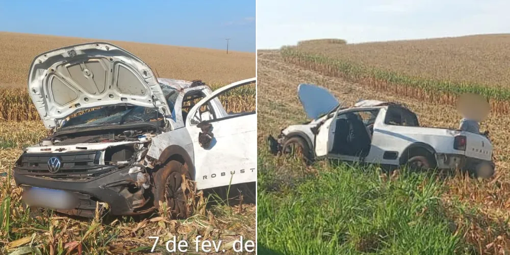 VW Saveiro seguia pela rodovia sentido Goioixim