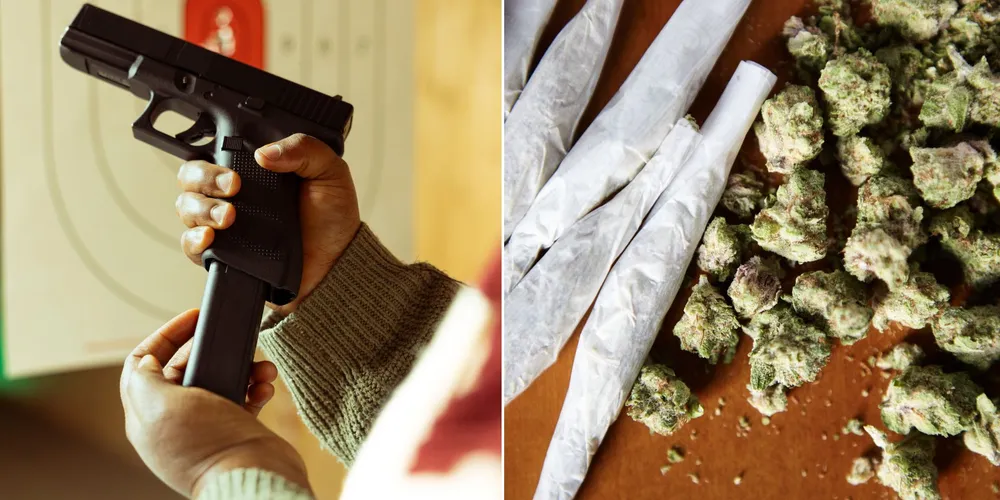 O simulacro e a droga foram apreendidos pela PM