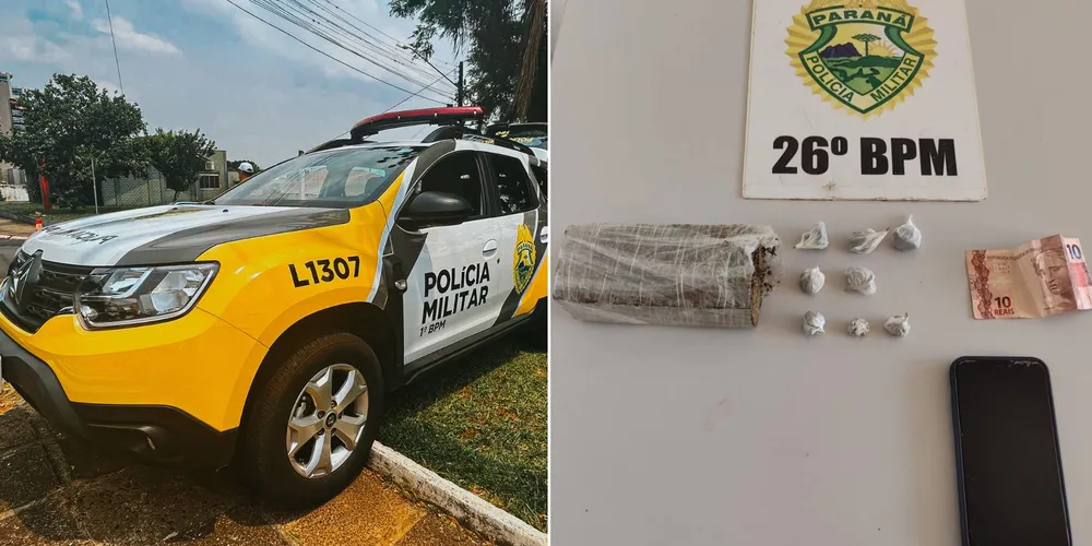 Ao todo, foram apreendidas 339 gramas de maconha, além de dinheiro em espécie e um aparelho celular