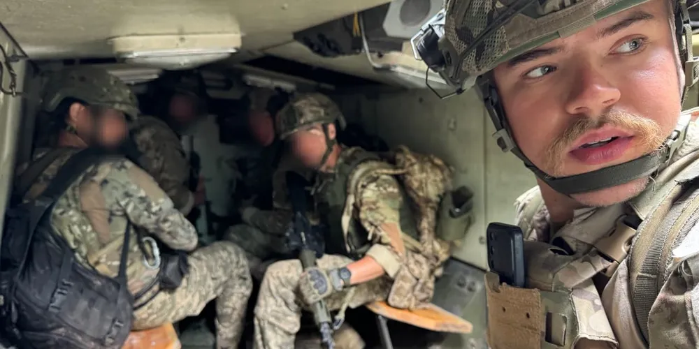 Eduardo Kedan, durante atuação no conflito entre a Rússia e Ucrânia