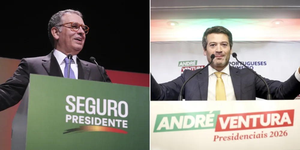 A esquerda o socialista António José Seguro e a direita André Ventura