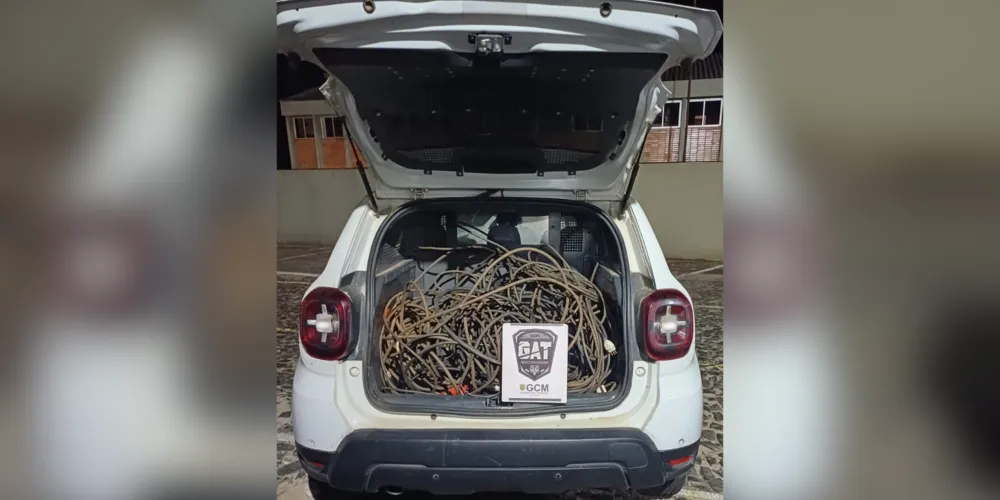 O suspeito foi identificado e recebeu voz de prisão. Os objetos roubados foram apreendidos