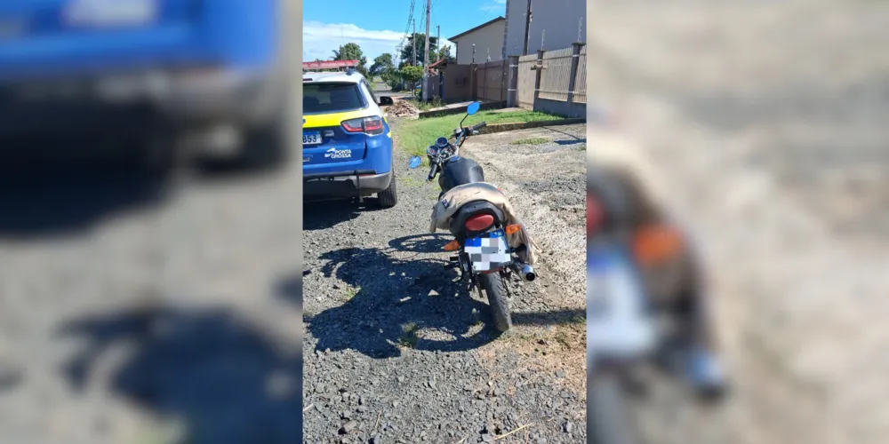 A motocicleta foi recolhida ao pátio da PMRV