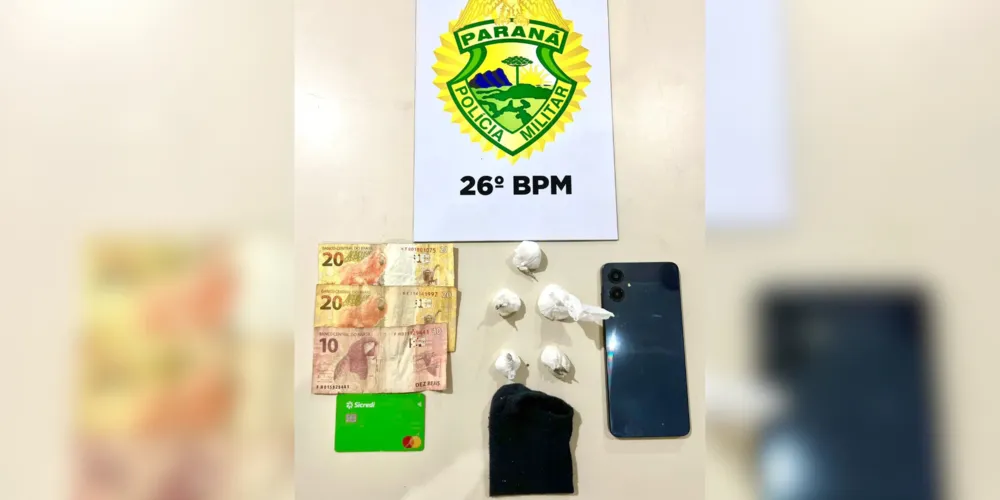 Material apreendido durante ação da PM