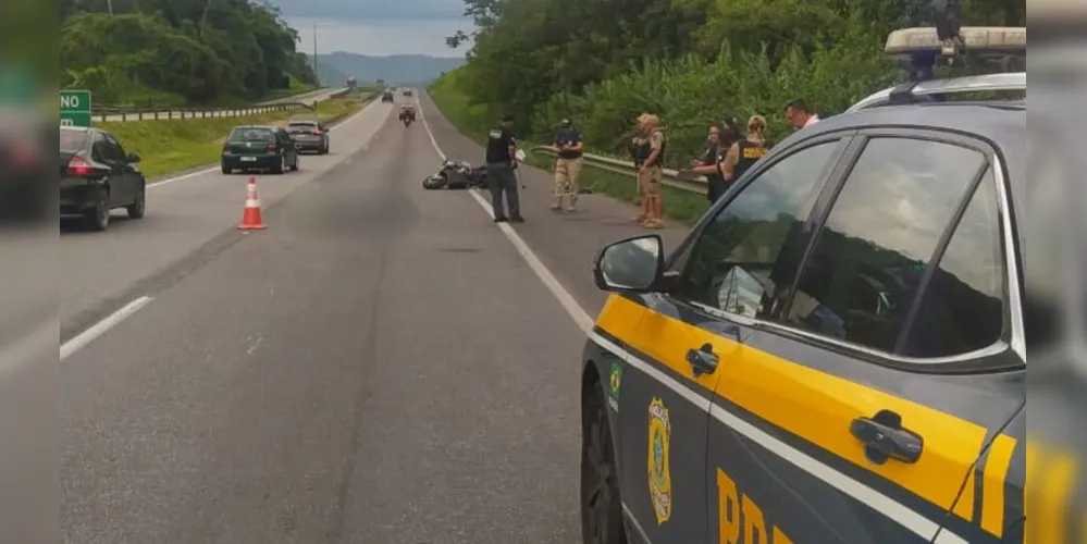 Após o atendimento, a via foi liberada com cerca de 6 km de fila