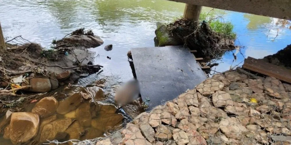 Policial presente no local afirmou que corpo não está há muito tempo no rio