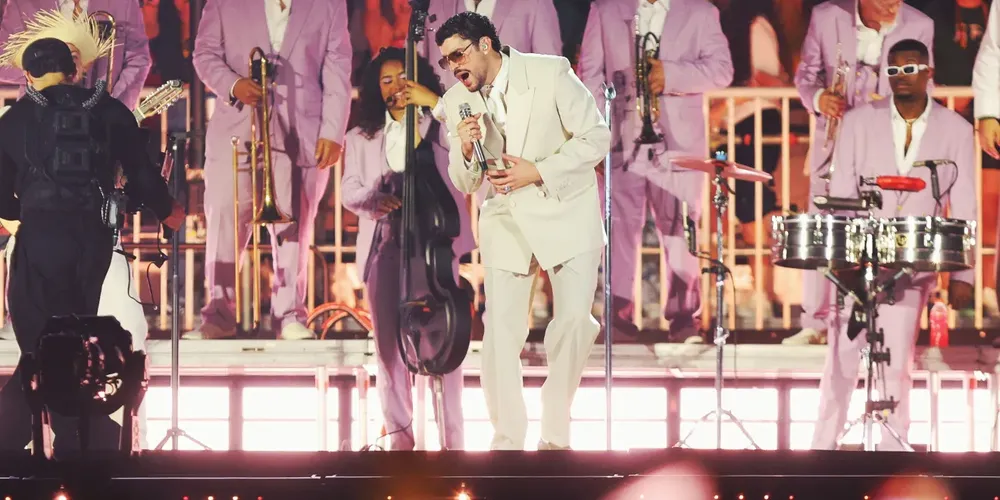 Bad Bunny em seu primeiro show no Allianz Parque, em São Paulo