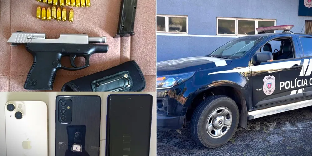 Objetos apreendidos foram encaminhados à delegacia