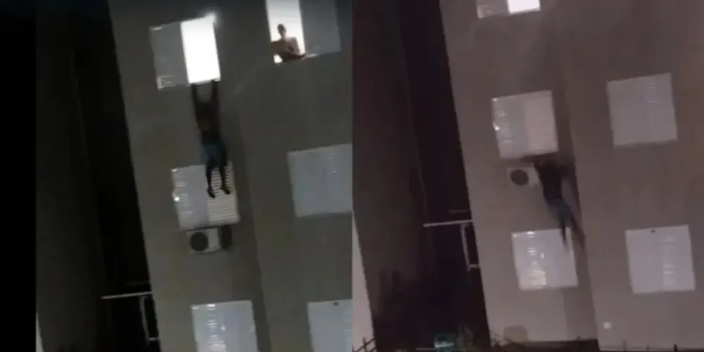 Homem salta pela janela em Maringá