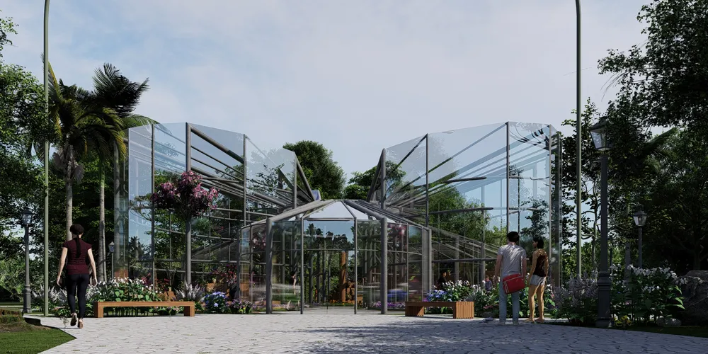 O Orquidário trará o desenho de uma orquídea em seu design