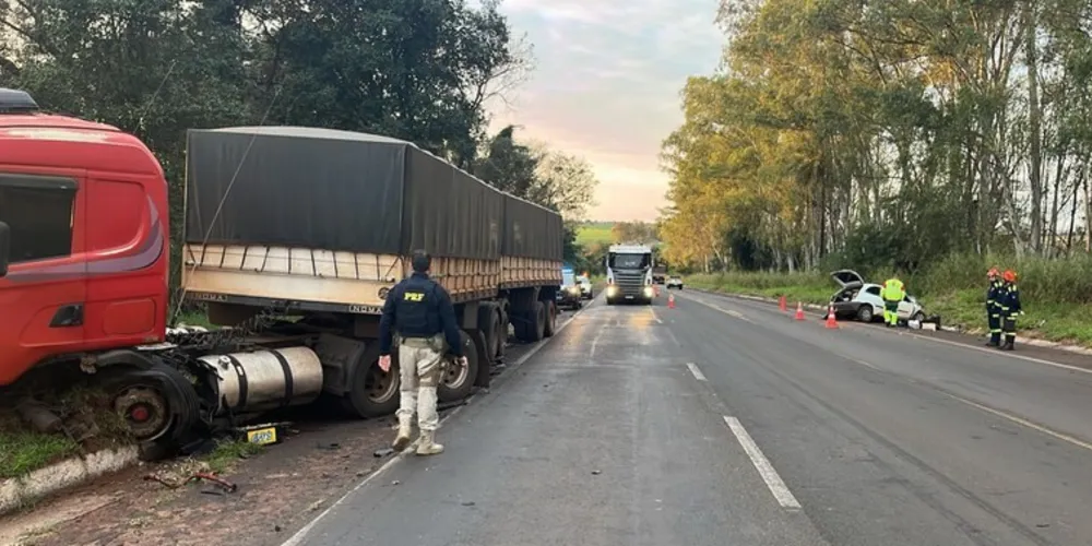 Acidente registrado pela PRF