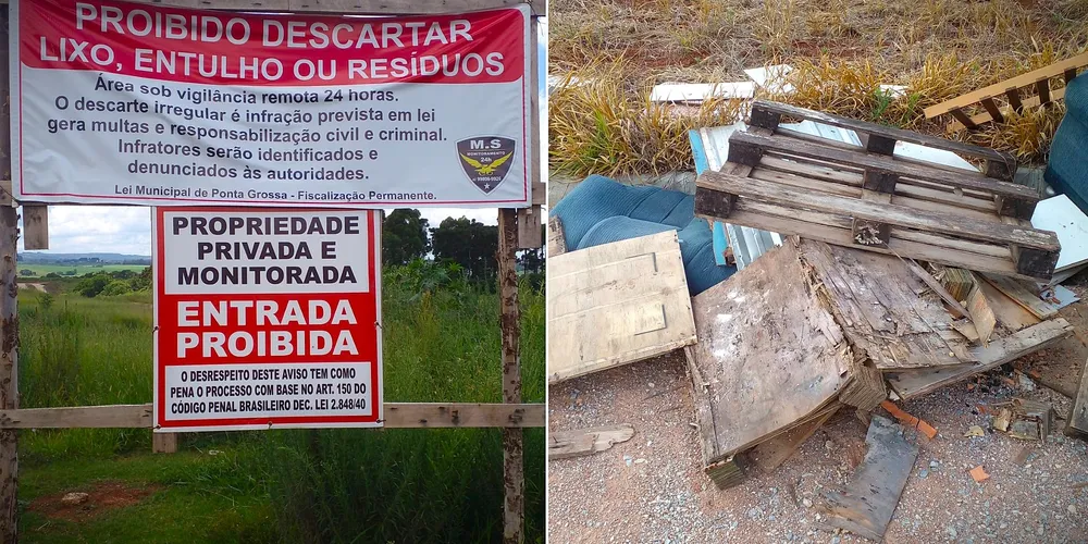 Diversos objetos estão sendo descartados no local onde deveria ser um condomínio