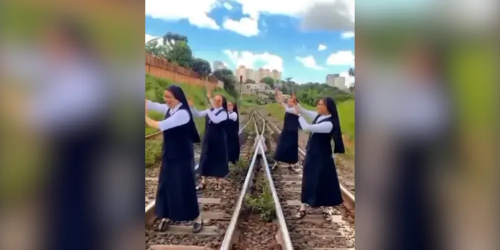 Missionárias em vídeo publicado nas redes sociais