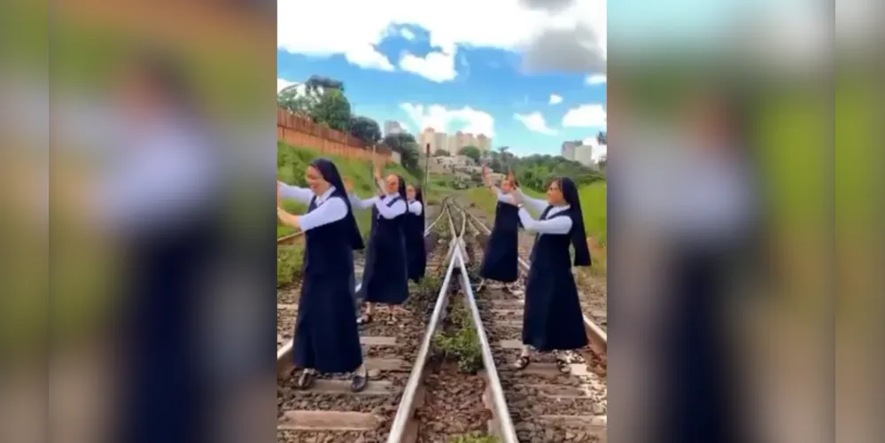 Missionárias em vídeo publicado nas redes sociais