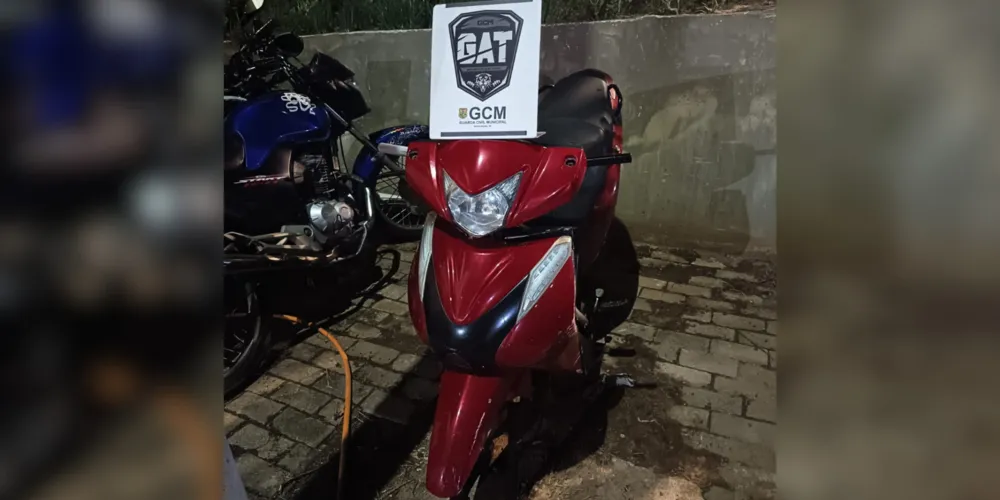 Motocicleta recuperada pela GCM