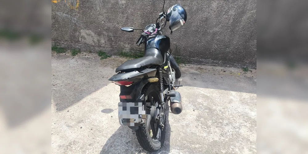 A motocicleta foi recolhida ao pátio municipal