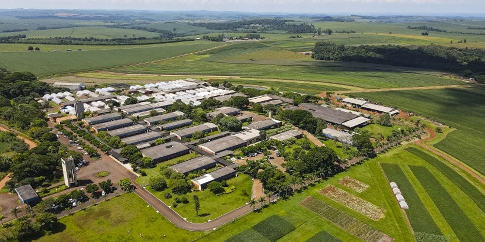 Imagem aérea da área da Embrapa Soja em Ponta Grossa
