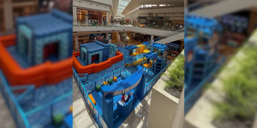 Instalada na praça de eventos do piso L1 atração ocupa uma área de 230 m² e reúne brinquedos exclusivos