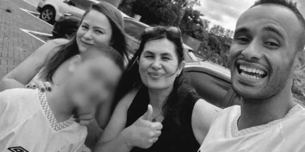 Foto da família quando estava a caminho de SC