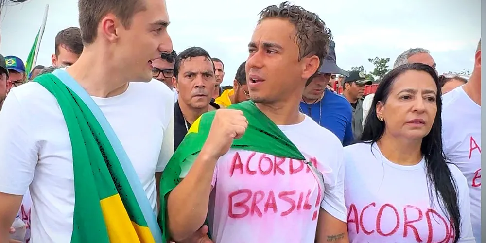 Vereador Zampieri acompanhou Nikolas Ferreira na caminhada