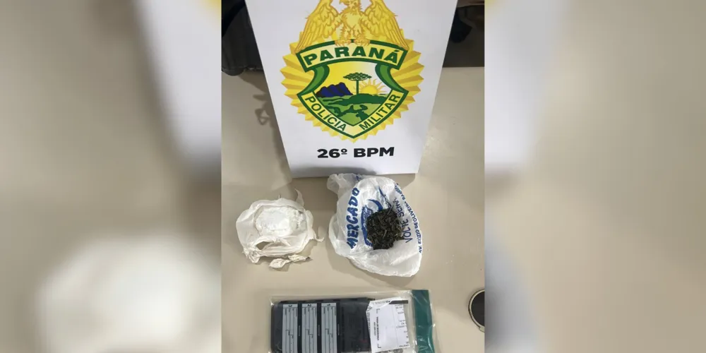 Materiais apreendidos pela PM