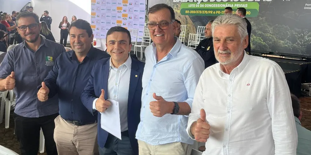 Douglas Modesto, Orli de Cristo, Aliel Machado, Rildo Leonardi e Bertoldo Rover celebraram o avanço no projeto