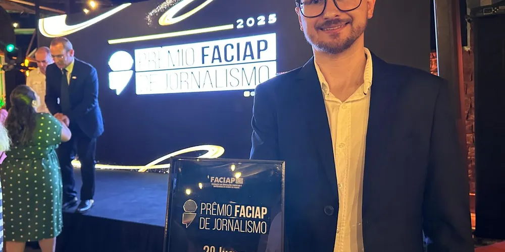 Fernando Rogala levou o 2º lugar do Prêmio Faciap