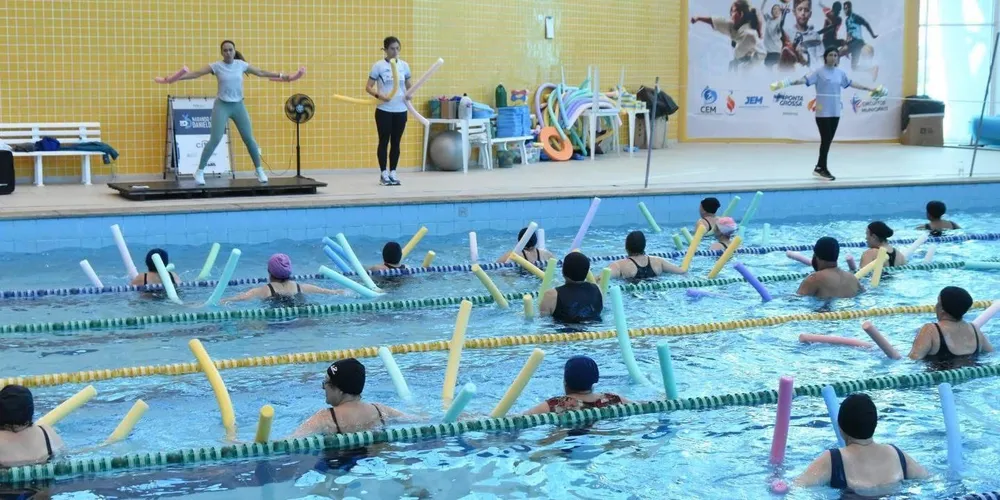 Serão disponibilizadas 500 vagas na modalidade de hidroginástica