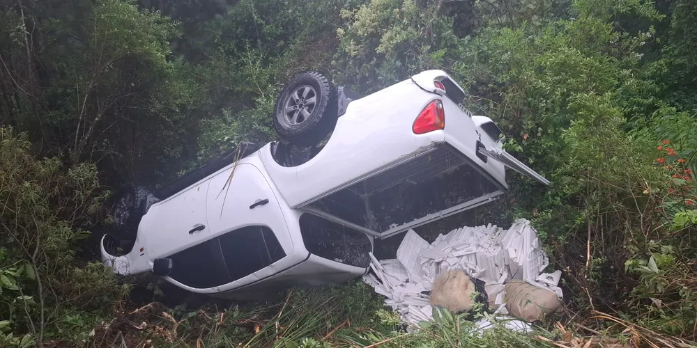 O condutor da caminhonete, de 43 anos, sofreu ferimentos leves