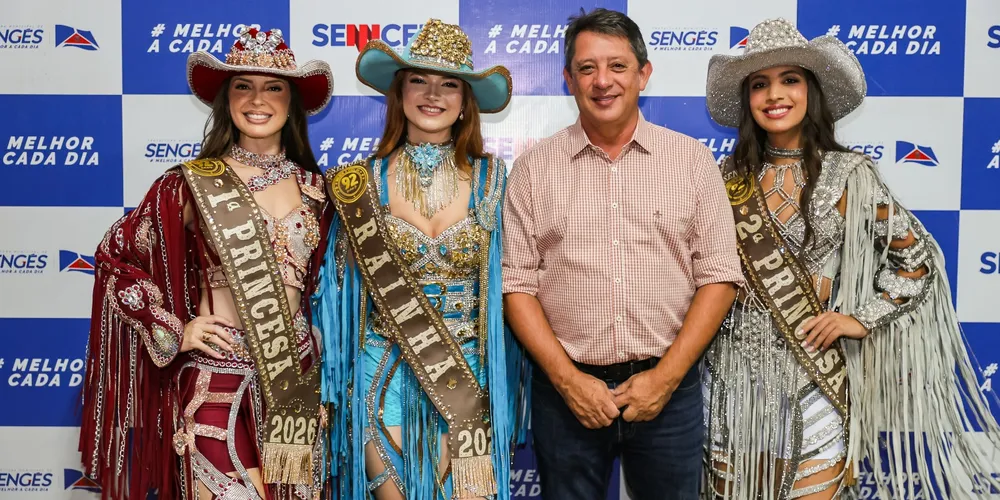 O prefeito Gerson Nunes esteve com as representantes oficiais do evento