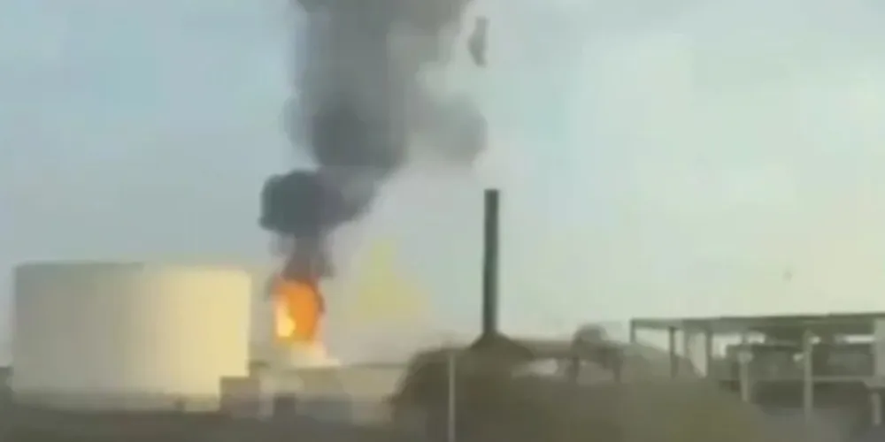 De longe foi possível vizualizar as chamas