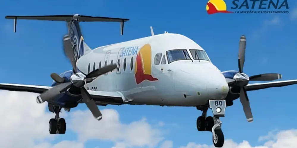Avião da companhia aérea estatal da Colômbia Satena